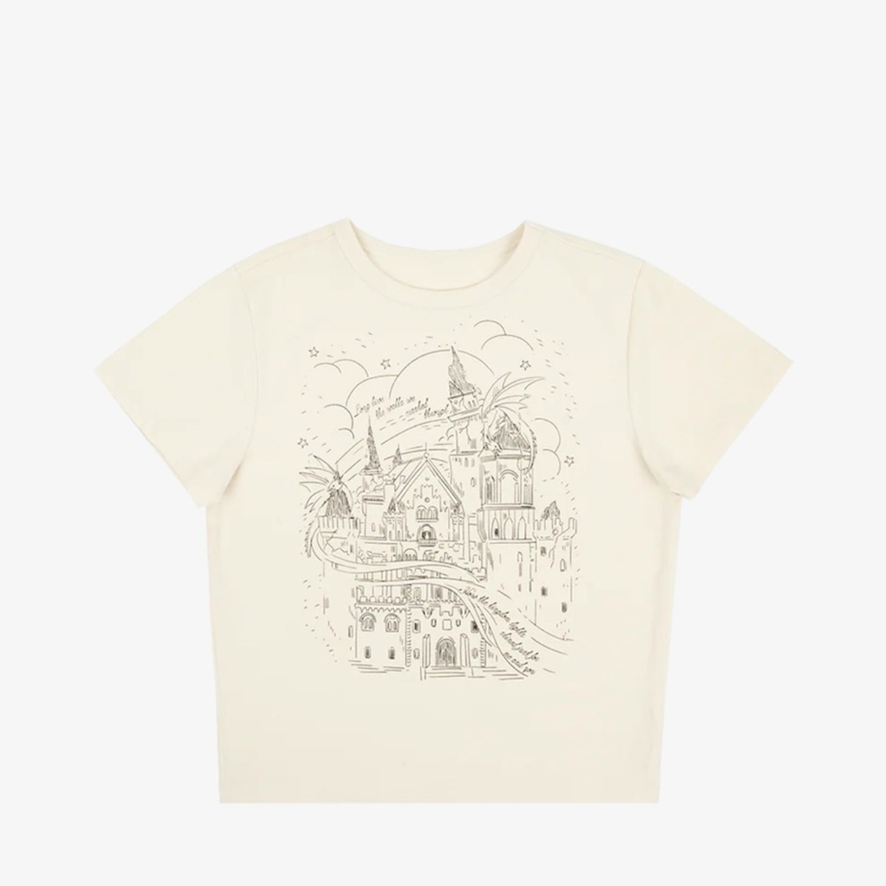 HOW THE KINGDOM LIGHTS SHINED *Fitted Crop* CREAM BABY T-SHIRT